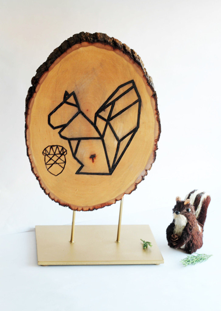 DIY Wood Squirrel Stand